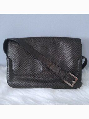 Bally Y2K vintage snake embossed crossbody EUC